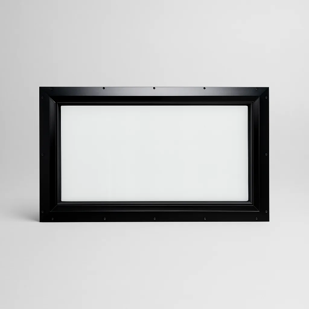 30″ × 16″ Clear Frame Hunting Blind Window — Largest clear-glass frame window — maximum opening, maximum clarity.
