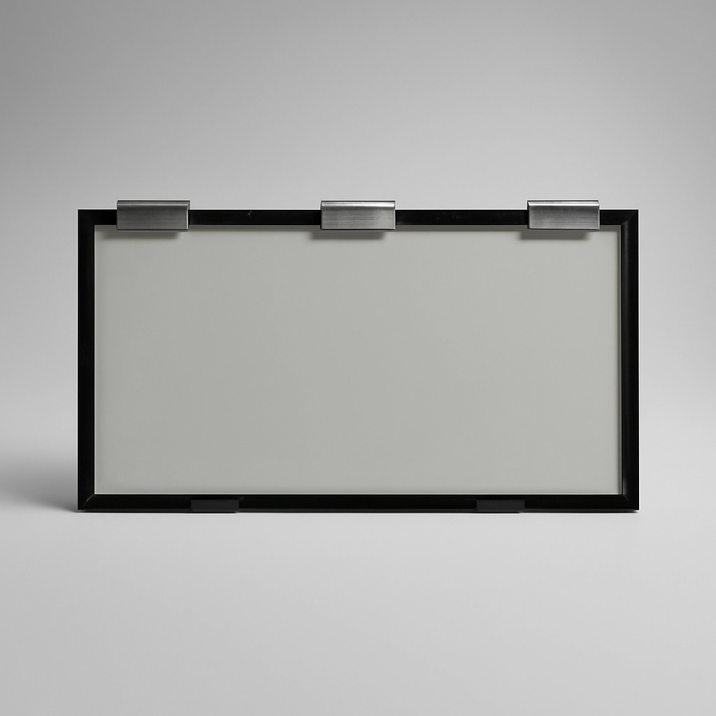 30″ × 16″ Clear Glass Hinge Hunting Blind Window — Largest clear-glass hinge cutout in the catalog — full bow clearance.