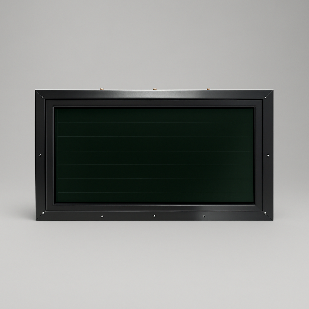 30″ × 16″ Tinted Frame Hunting Blind Window — Our largest tinted frame cutout — full bow clearance, full concealment.