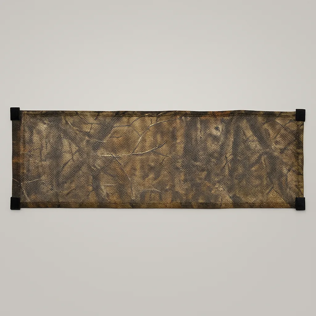 42″ Hunting Blind Curtain Kit — Camo Mesh Concealment — See-through camo mesh curtain for 42″ hunting blind windows. You see them. They can't see you.